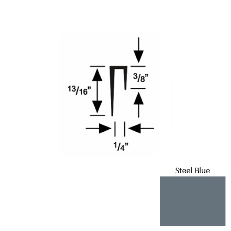 Solid 47 Steel Blue Rubber Cove Cap Square