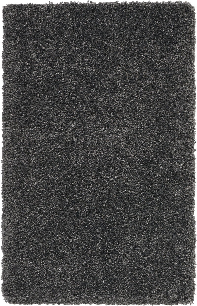 Dark Grey Shag Area Rug 3 Ft x 5 Ft
