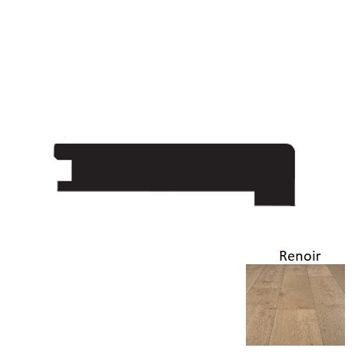 Louvre Renoir Hardwood Moulding / Trim - 3" X 90" Square Flush Stair Nose - Wire Brushed