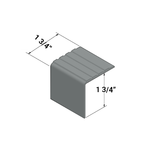 Johnsonite Medium Grey Vinyl Over / Top Stair Nose