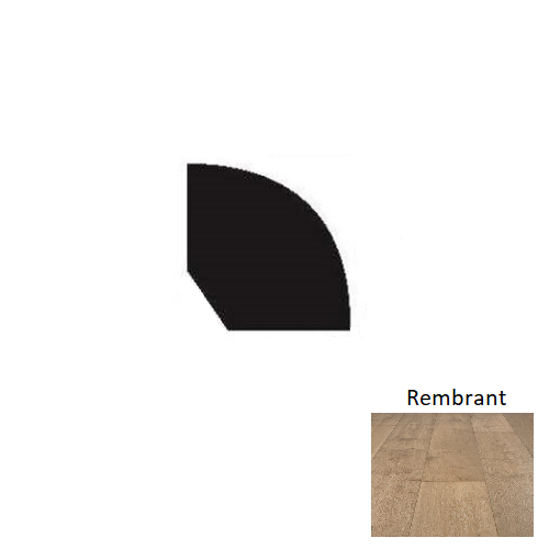 Louvre Rembrandt Hardwood Moulding / Trim - 3/4" X 90" Quarter Round - Wire Brushed