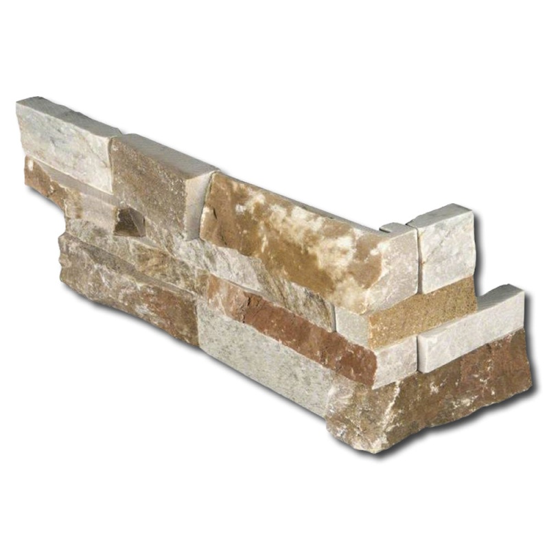 Amber Gold Slate Ledgestone Corner - Split Face - 6" X 18" X 6"