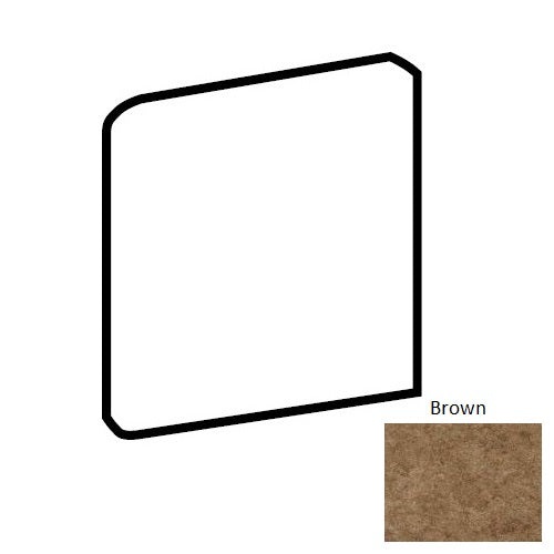 Castlegate Brown Ceramic Wall Trim - 3" X 3" Bullnose Outcorner - Matte