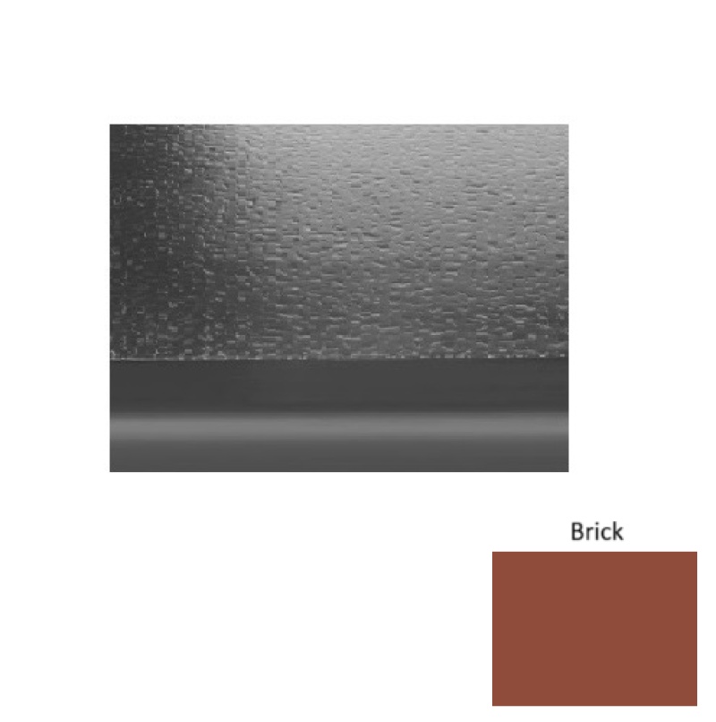 Solid 99 Brick Hammered With 2" Nose Rubber (Sq) Stair Tread - Hammered