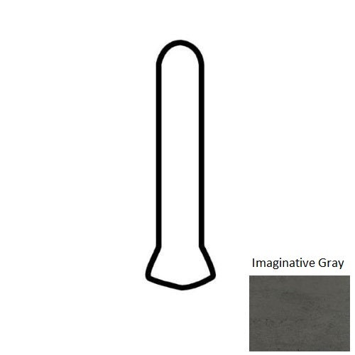 Theoretical Imaginative Gray Porcelain Floor & Wall Trim - 1" X 6" Cove Base Outcorner - Matte