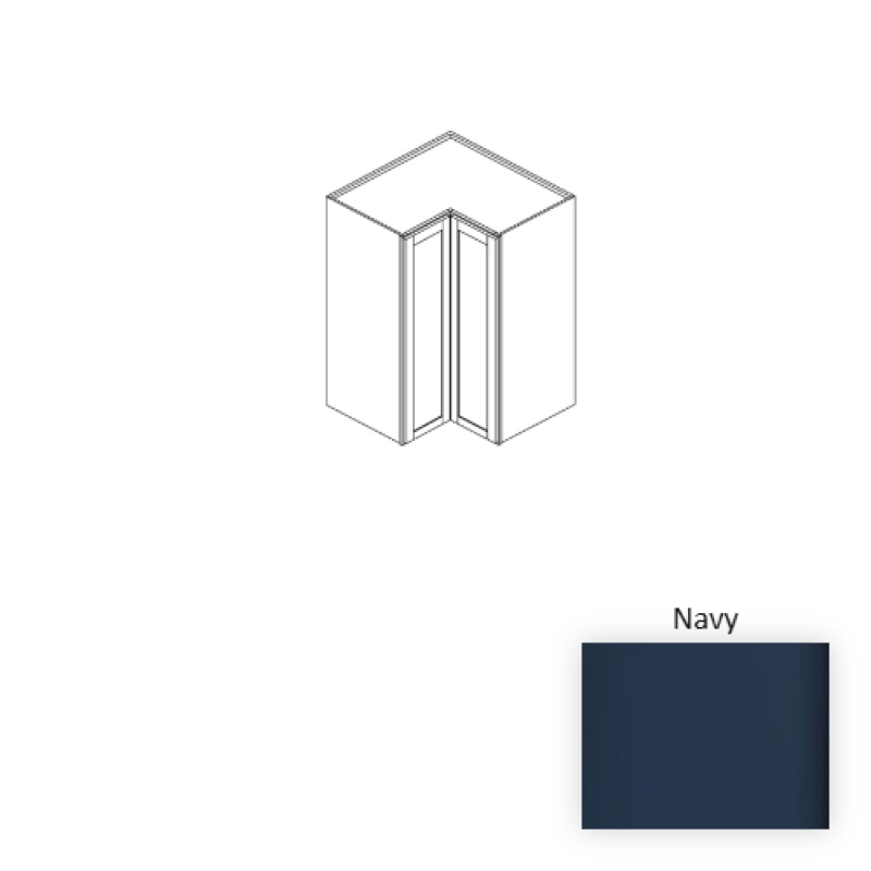 Navy Wood Kitchen Wall Cabinet, 24" X 24" X 36"