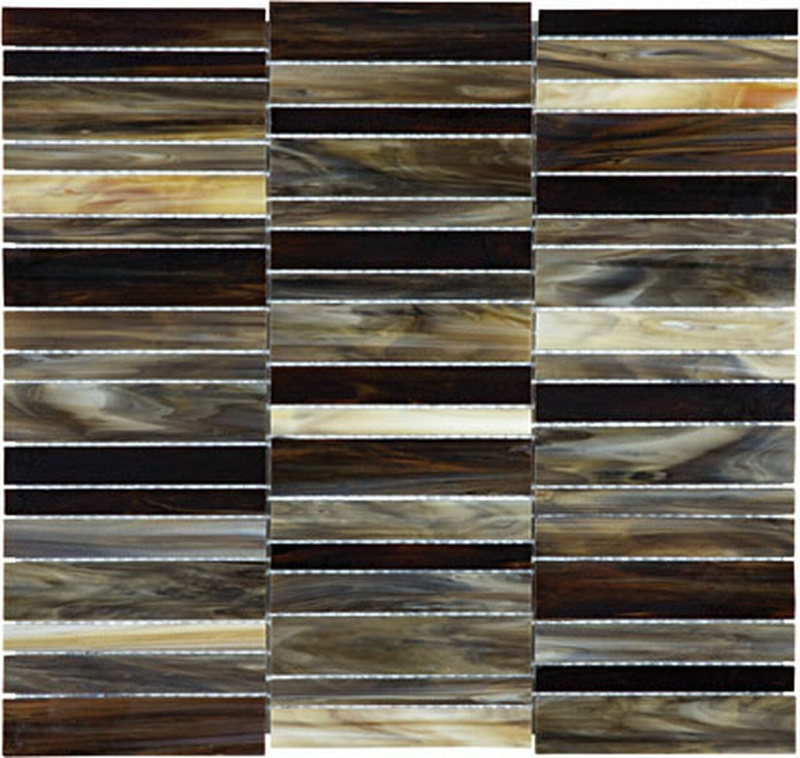 Baroque Paradiso Deco Glass Mosaic - Stacked - Glossy
