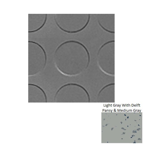 Spextones Light Gray With Delft Pansy & Medium Gray Rlt Radial Rubber Tile