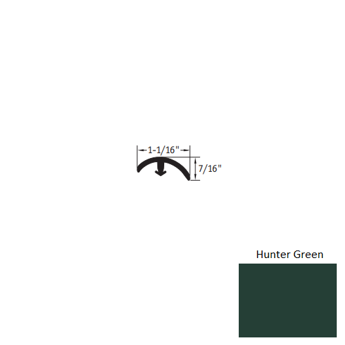 Johnsonite Hunter Green Vinyl T Molding Trim