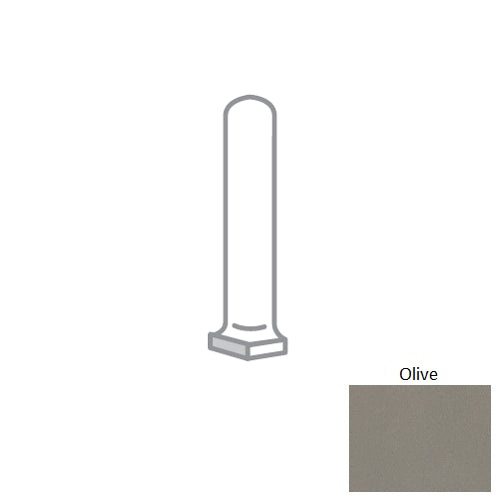 Council Olive Porcelain Floor & Wall Trim – 1" x 6" Cove Base Corner Out – Matte