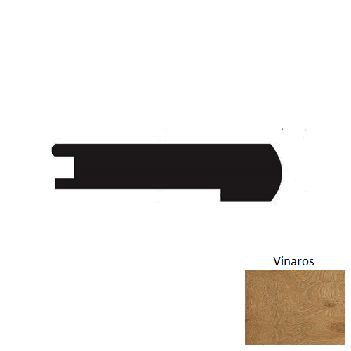 Mediterranean Vinaros Hardwood Flush Stair Nose, 3" x 90", Wire Brushed