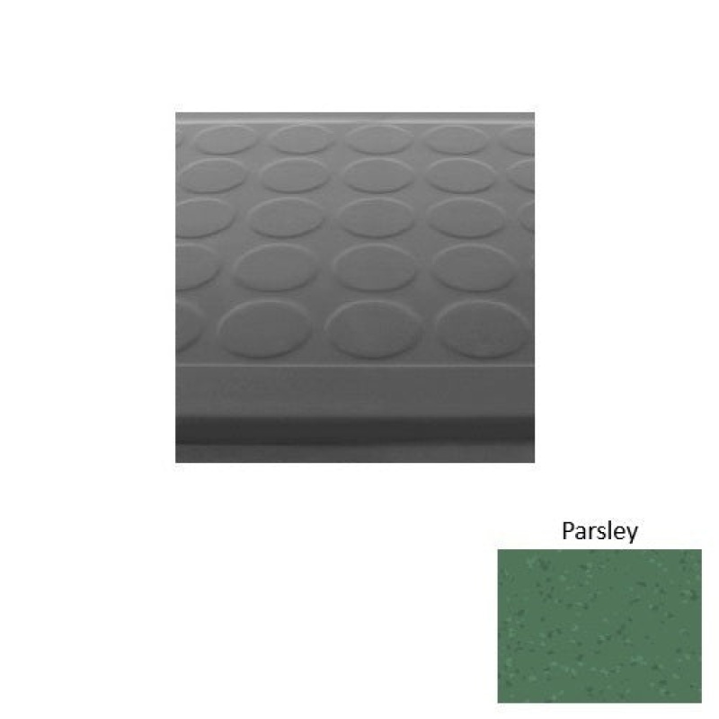 Symmetry 92 Parsley Low Profile Raised Circular Rubber (Sq) Stair Tread With Dupont Kevlar - Textured