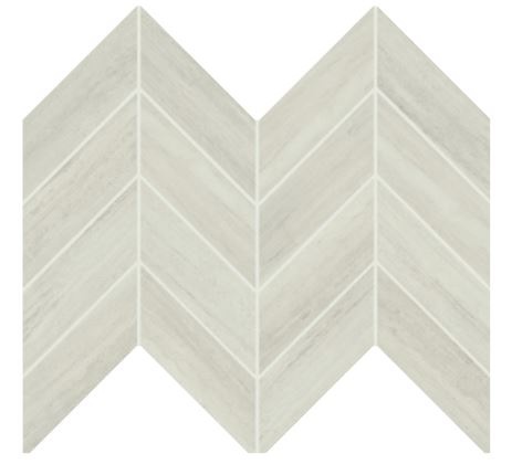 White Porcelain Chevron Mosaic Tile