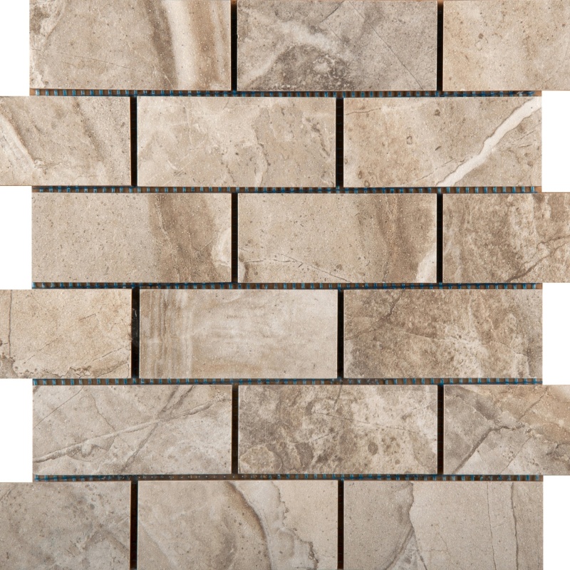 Eurasia Cafe Porcelain Mosaic - 2" X 4" Offset - Matte