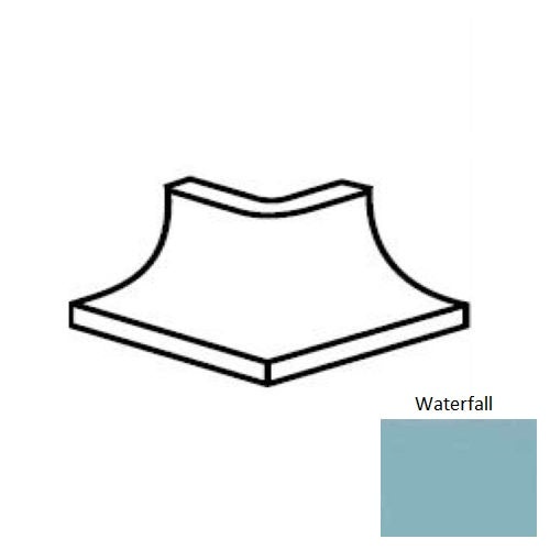 Keystones Unglazed Mosaic Waterfall Porcelain Trim