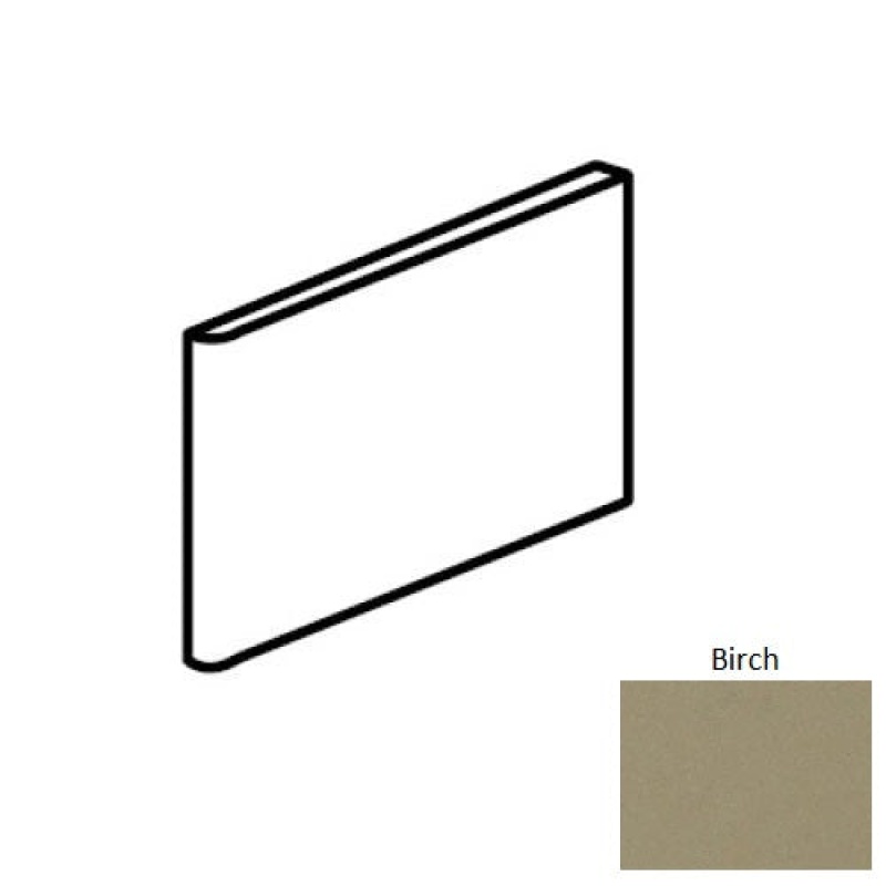Colormatch Birch Ceramic Wall Trim - 3" X 6" Bullnose 3" Side - Glossy