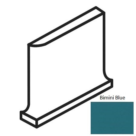 Bright & Matte Bimini Blue Ceramic Wall Trim