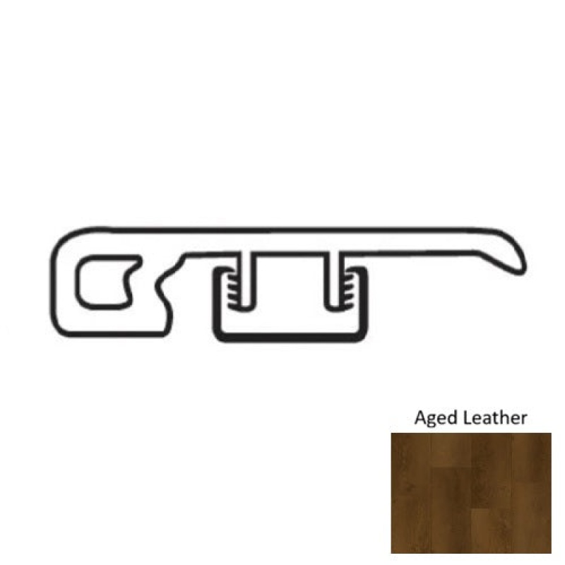 Natural Beauty Summit 10 Vail Valley Aged Leather Luxury Vinyl Moulding / Trim - 2" X 94" End Cap - Urethane
