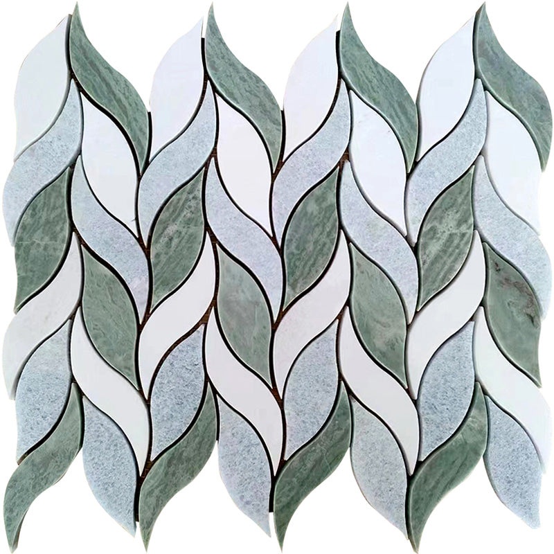 Ireland Galway Shell Mosaic - Leaf - Polished