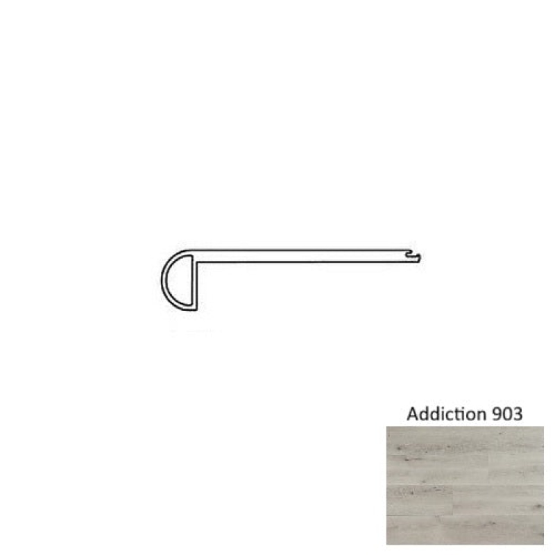 Addiction 903 Luxury Vinyl Moulding / Trim - 4.5" X 94.48" Flush Stair Nose - Urethane