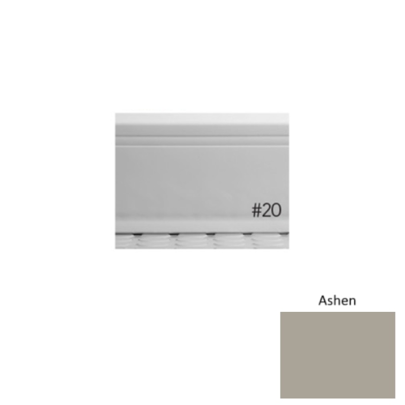 Pinnacle Plus #20 Draft Ashen Rubber Coil Wall Base - 4" X 120 Ft