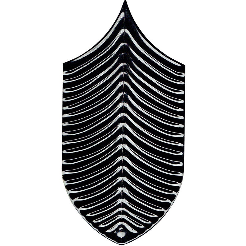 Fiji Black Ceramic Mosaic - Leaf - Glossy