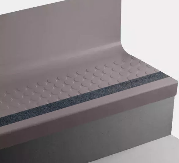 Johnsonite Burgundy Raised Round Rubber Stair Tread