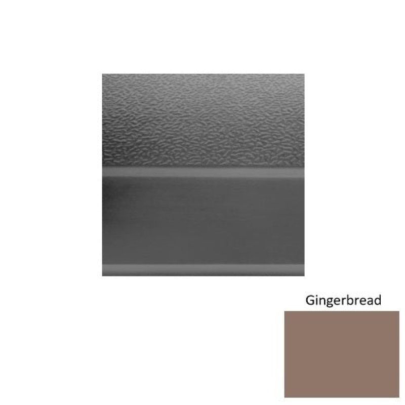Solid 93 Gingerbread Rubber (Sq) With Galley Red Abrasive Strip Stair Tread With Dupont Kevlar - Textured