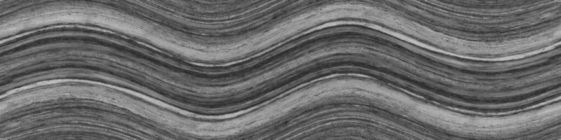 Ocean Wave Charcoal Porcelain Tile - Glossy - 6" x 24"