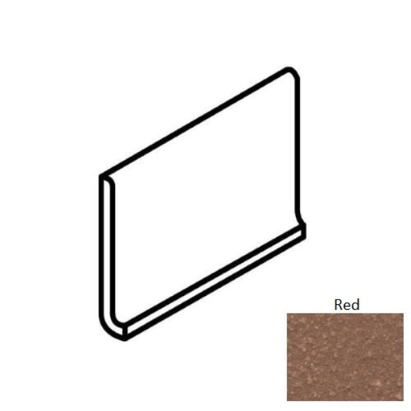 Red Quarry Floor & Wall Trim 5" x 6" Cove Base