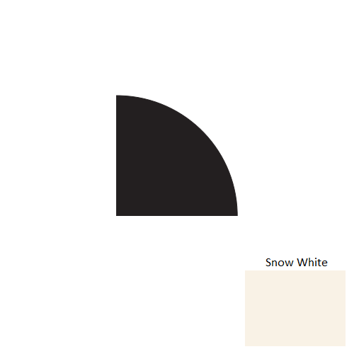 Snow White Rubber Millwork Quarter Round
