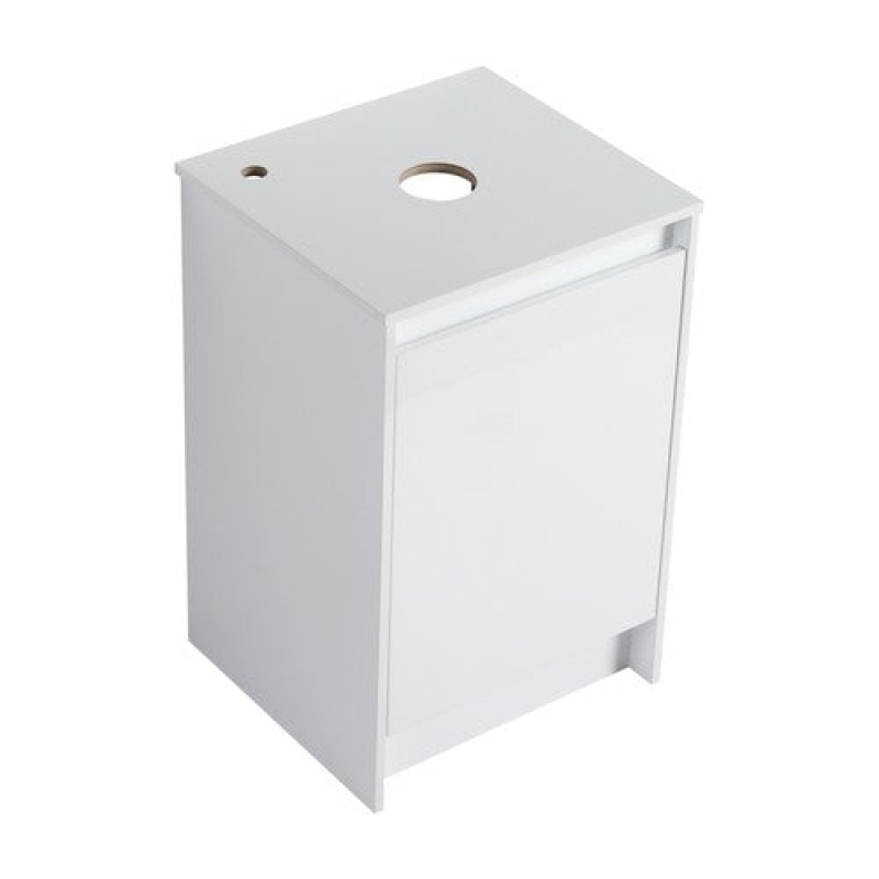 Glossy White Plywood Freestanding Without Sink Bathroom Vanity With - 17.94" (Knock Down) - Glossy White