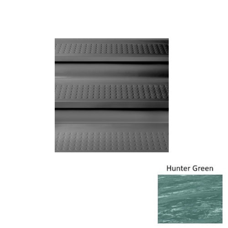 Marbleized 98 Hunter Green Vantage Raised Circular Rubber (Sq) Stair Tread - Textured