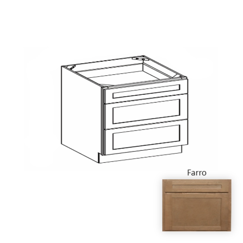 Vdb18 Farro Wood Bathroom Vanity Drawer Base - 18" X 34.5" X 21" (Assembly Required) - Farro
