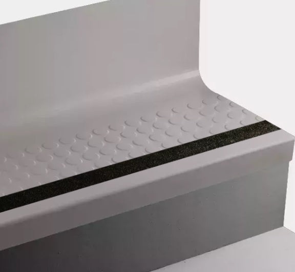 Pebble Raised Round Rubber Stair Tread with Riser