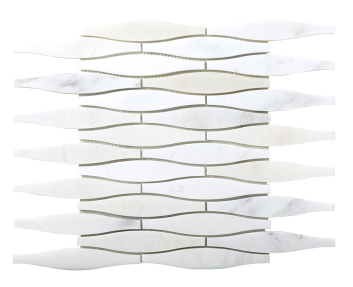 Winter Frost Marble Mosaic - Convex - Polished