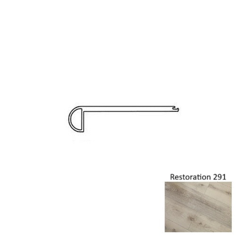 Restoration 291 Luxury Vinyl Moulding / Trim - 4.5" X 94.48" Flush Stair Nose - Urethane