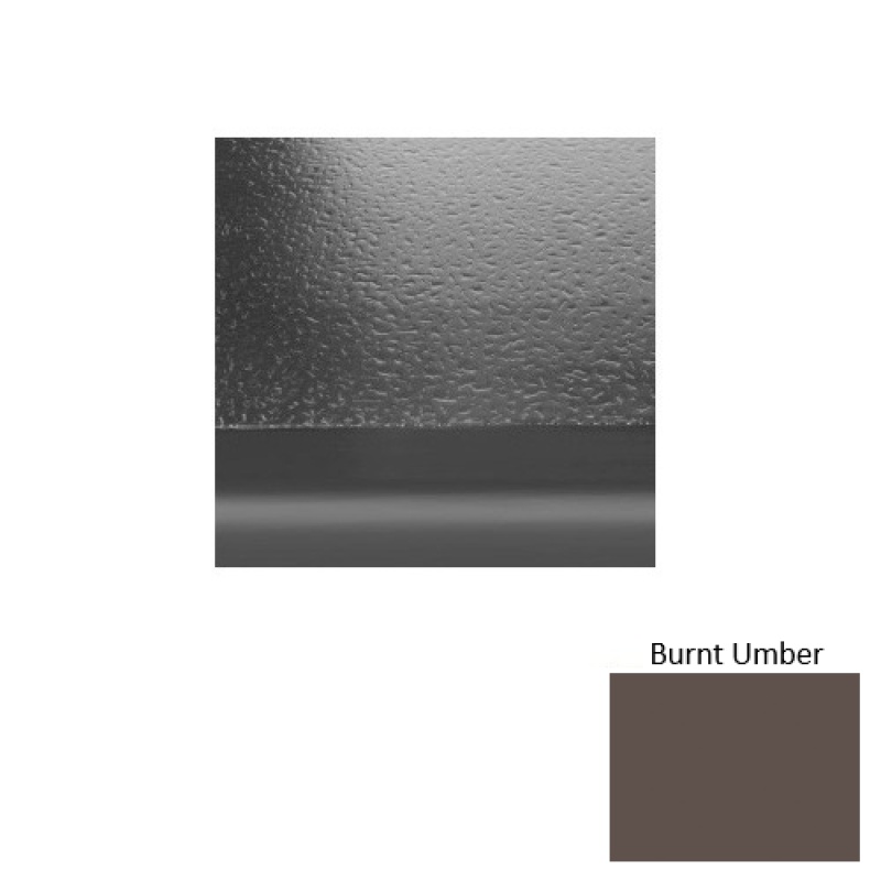 Solid 95 Burnt Umber Hammered With Riser Rubber (Sq) Stair Tread With Dupont Kevlar - Hammered