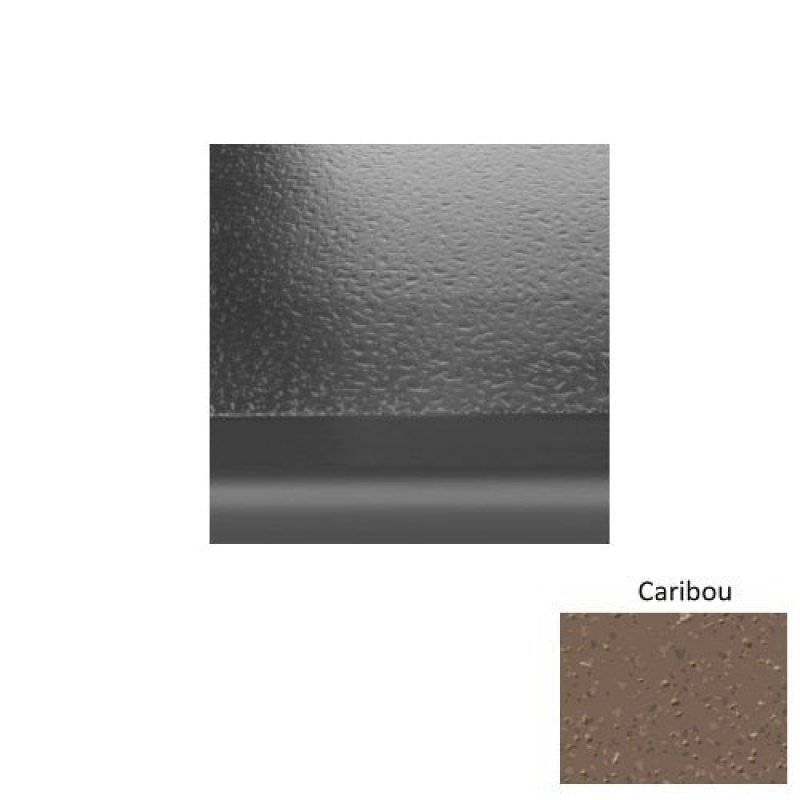 Renew 95 Caribou Rubber (Sq) With Galley Red Abrasive Strip Stair Tread With Dupont Kevlar - Hammered