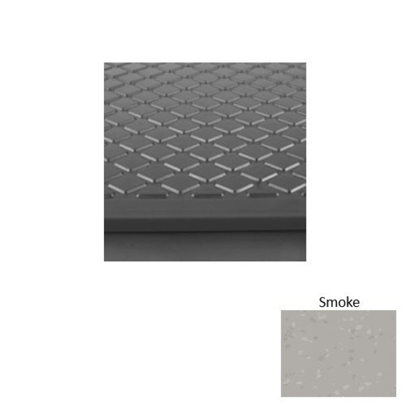 Symmetry 30 Smoke Diamond Rubber (Sq) Stair Tread With Dupont Kevlar - Textured