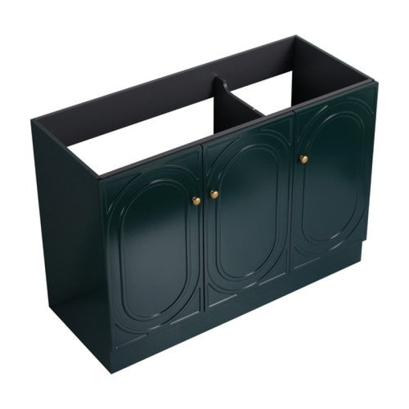 Green Plywood Freestanding Bathroom Vanity Without Sink, 19.5"