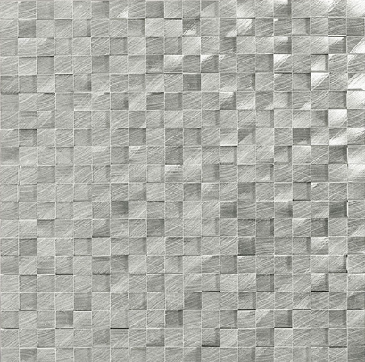 Structure Steel 3D Aluminum Mosaic - 1/2" X 1/2" Cube - Satin