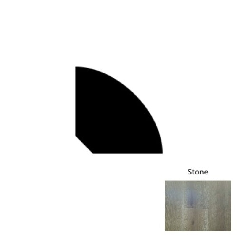 Designer Stone Hardwood Moulding / Trim - 78" Quarter Round - Wire Brushed