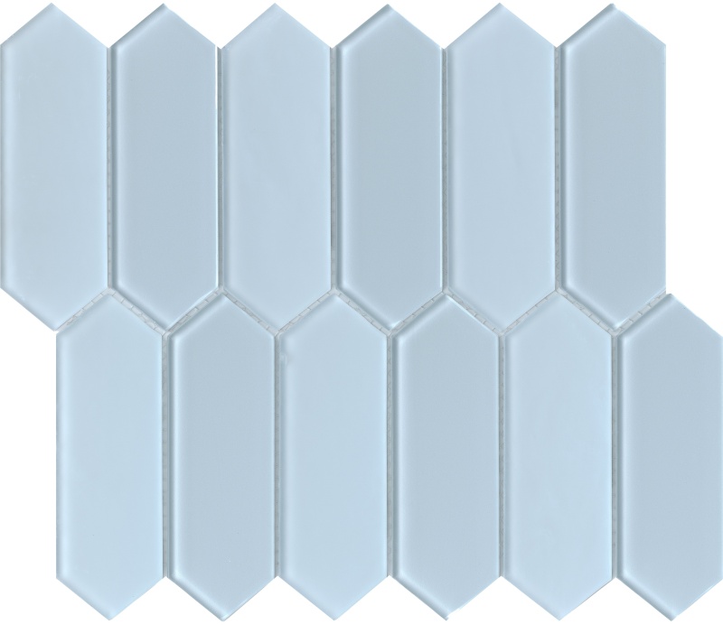 Charisma Poise Glass Mosaic - Picket Fence - Glossy & Frosted