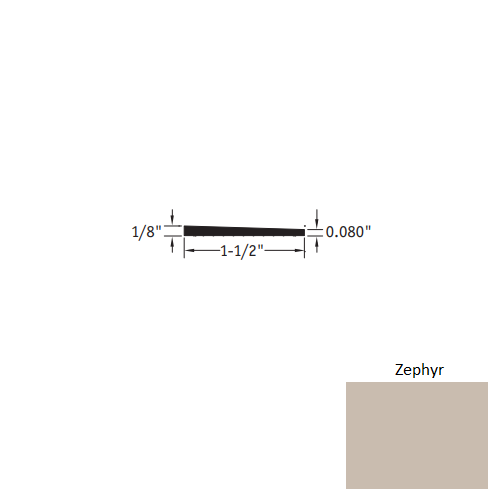 Johnsonite Zephyr Vinyl Moulding / Trim Reducer