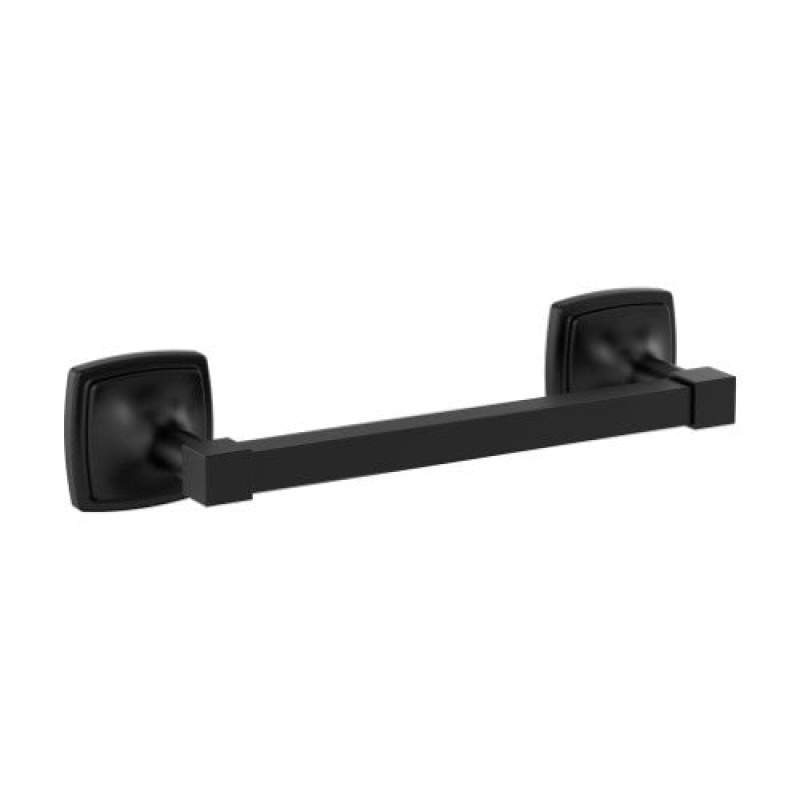 Stature Zinc & Stainless Steel Single Wall Mounted Towel Bar - Matte Black