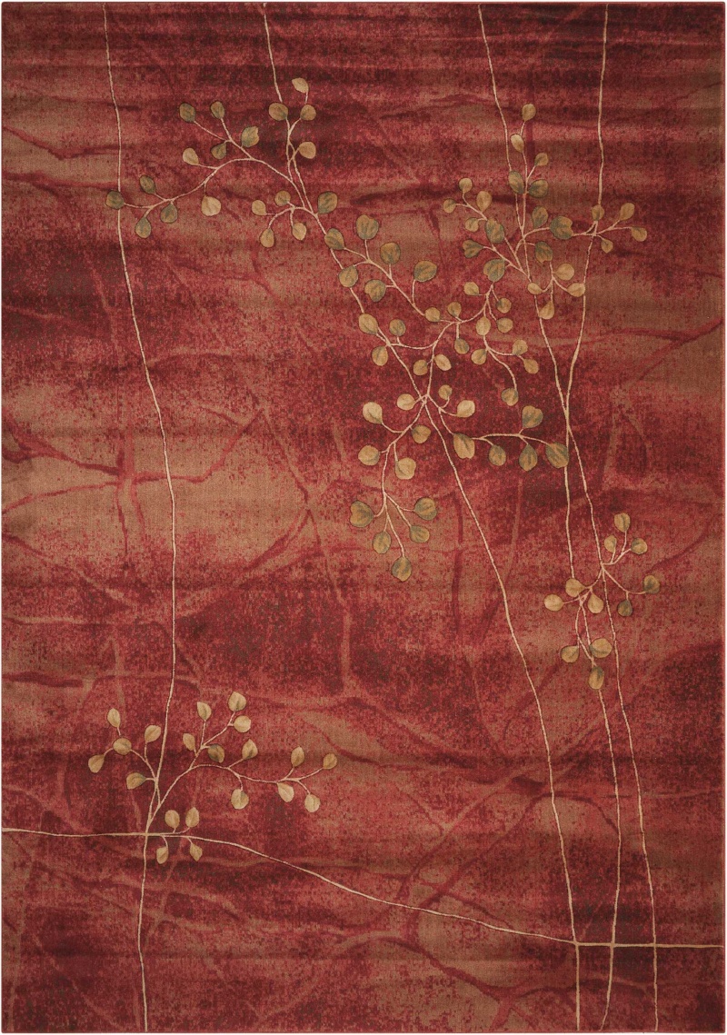 Somerset St74 Flame Synthetic Fibers Rustic Area Rug