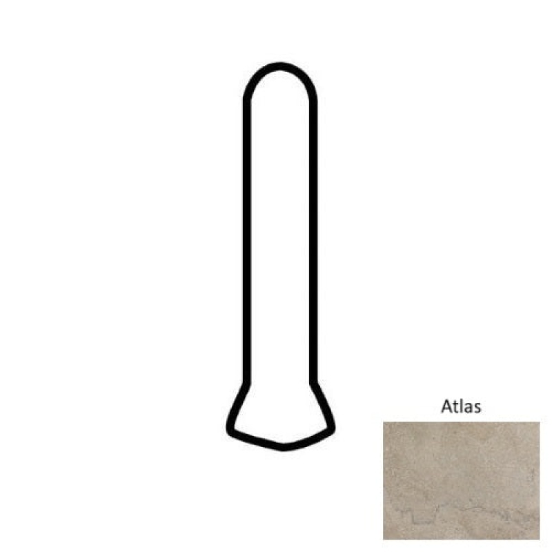 Haddonstone Atlas Porcelain Floor Trim - 1" X 6" Cove Base Outcorner - Matte