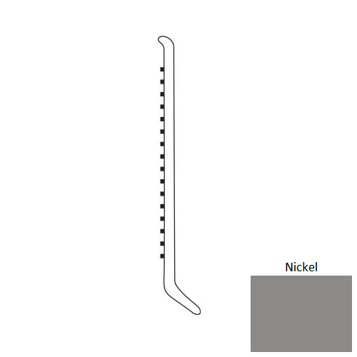Nickel Rubber Moulding / Trim 6" Cove Wall Base