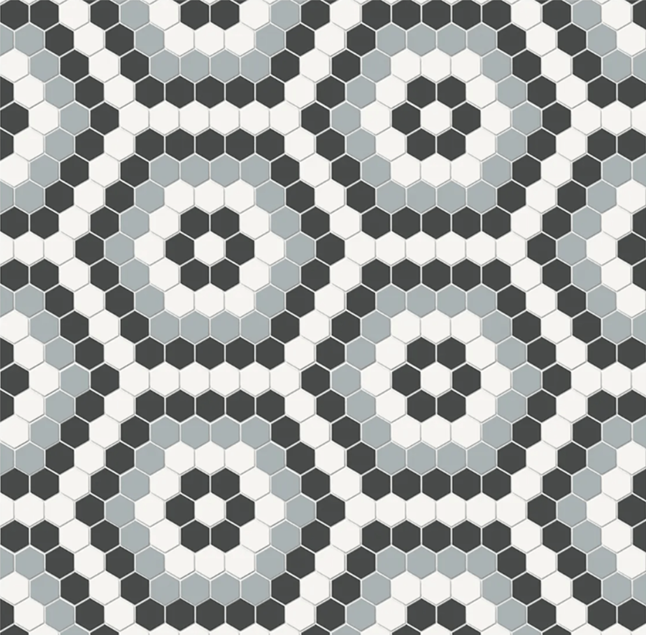 Soho Dawn Blend Matte Hexagon Porcelain Mosaic